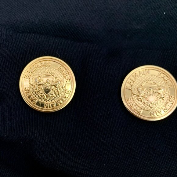 Balmain Black Logo Letter Printed Cotton Round-Neck Casual Vest M New With Tag - Picture 5 of 8